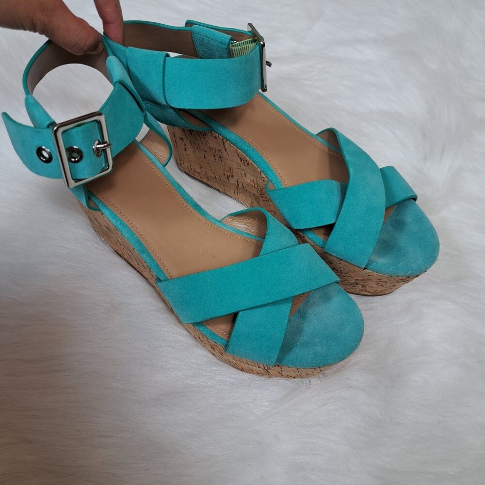 Marc Fisher Suede Wedge Sandals Size 8.5 - Picture 2 of 12